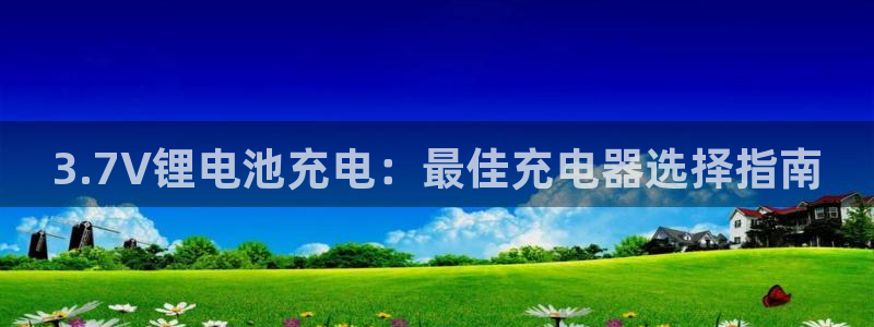 尊龙d88用现推选ag发财网：3.7V锂电池充电：最佳充电器选择指南